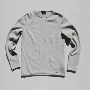 Massimo Dutti 100% cashmere pearl grey crewneck rollneck sweater Small